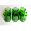 Coloured Glass cups (Set of 6) - upcycled made out of used glass bottles by ECOHUT