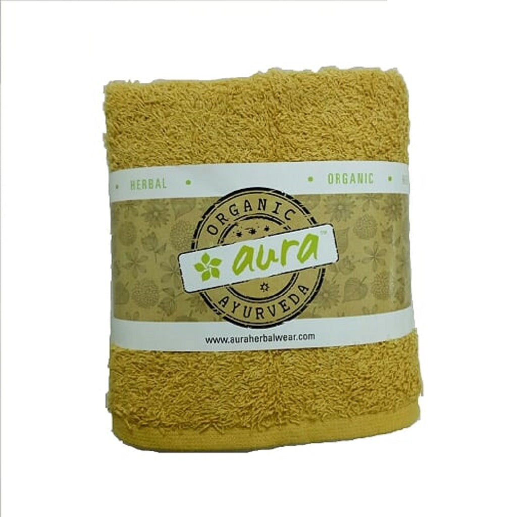 Organic Herbal Dyed Hand Towel Cotton Terry Fabric 16" x 24"