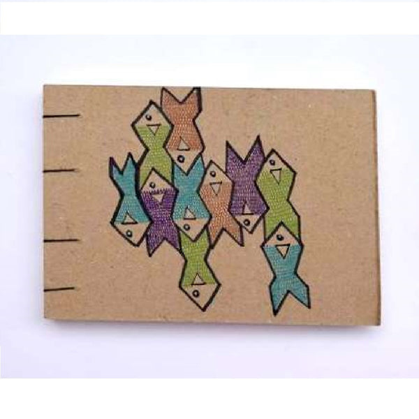 Angled Fish - Handmade Diary made from recycled paper by ECOHUT