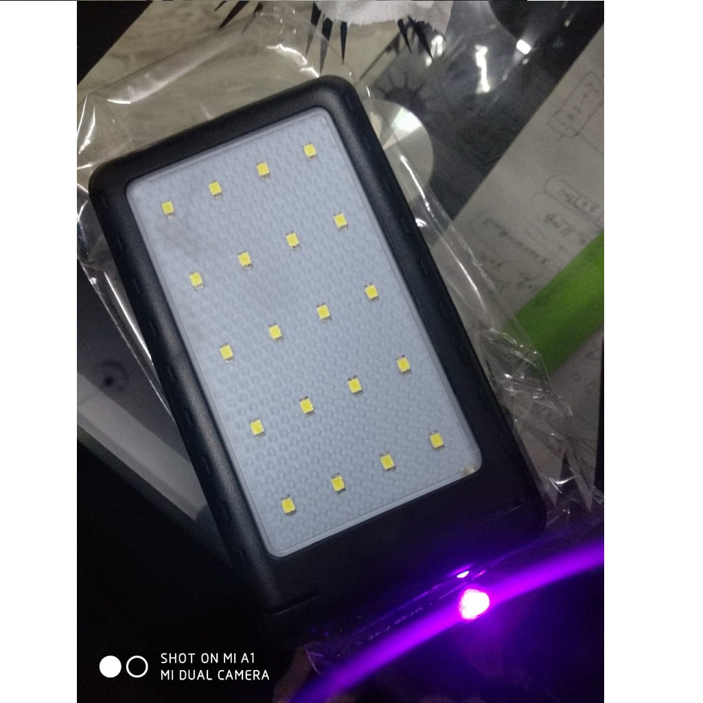 8000mah Dual USB Portable Solar Power Bank, 20 LED Torch, Backup Battery for cellphones