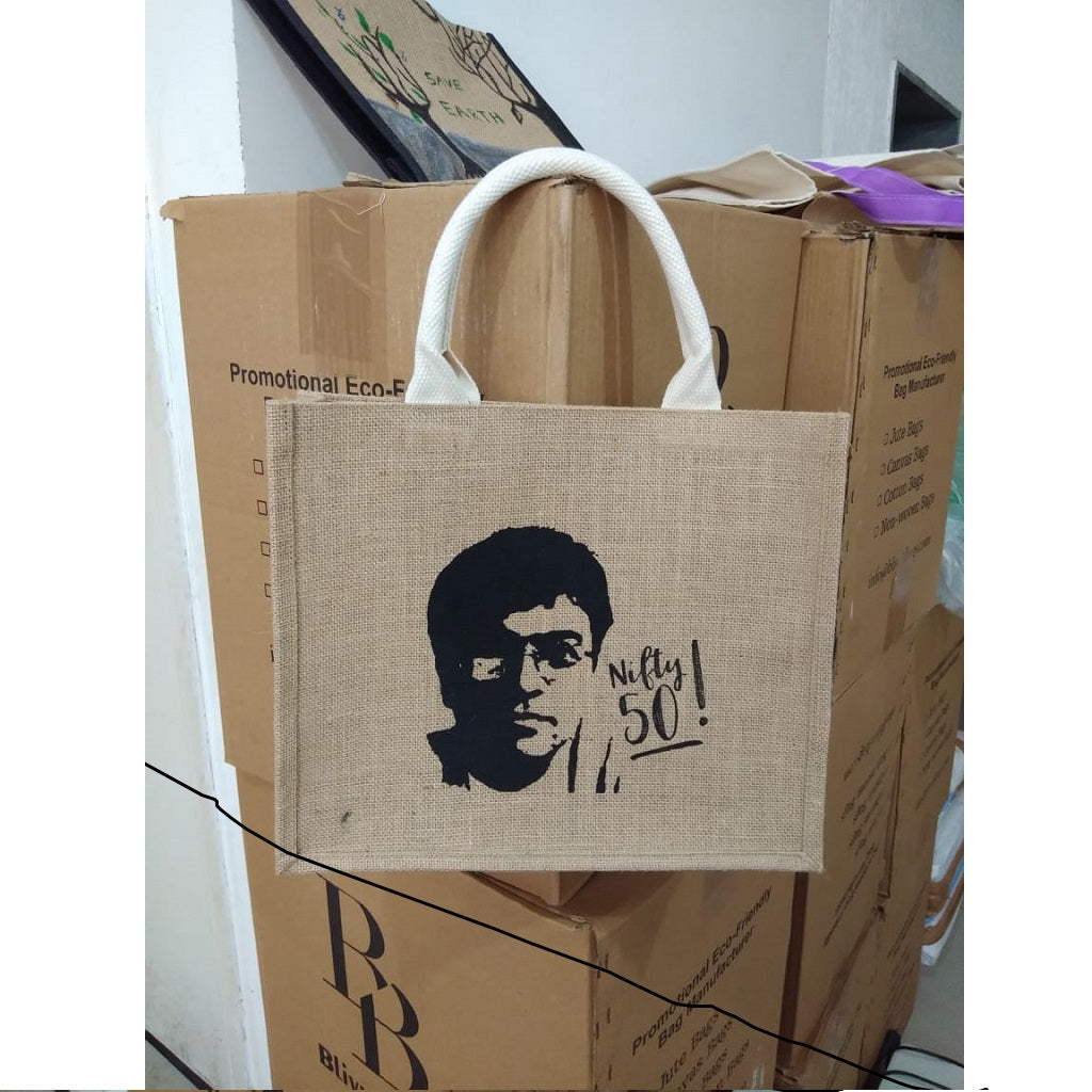 Biodegradable Eco friendly Jute carry Bag with hand carry handles