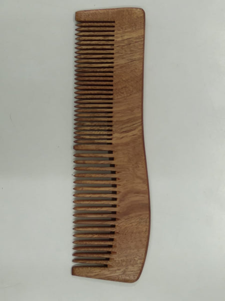 Neem Comb 7" single piece wood dual spokes