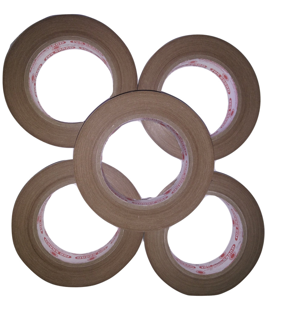 Biodegradable Plastic free & Chemical free Paper Tape 1 Inch with Natural Glue - set of 5 rolls