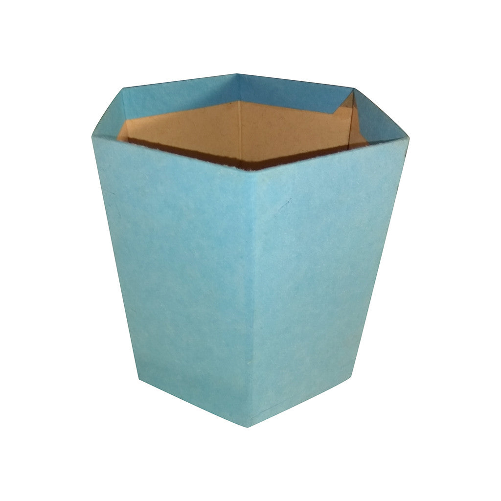 A useful medium size basket made out of cloth (khadi) waste can be useful as dust bin