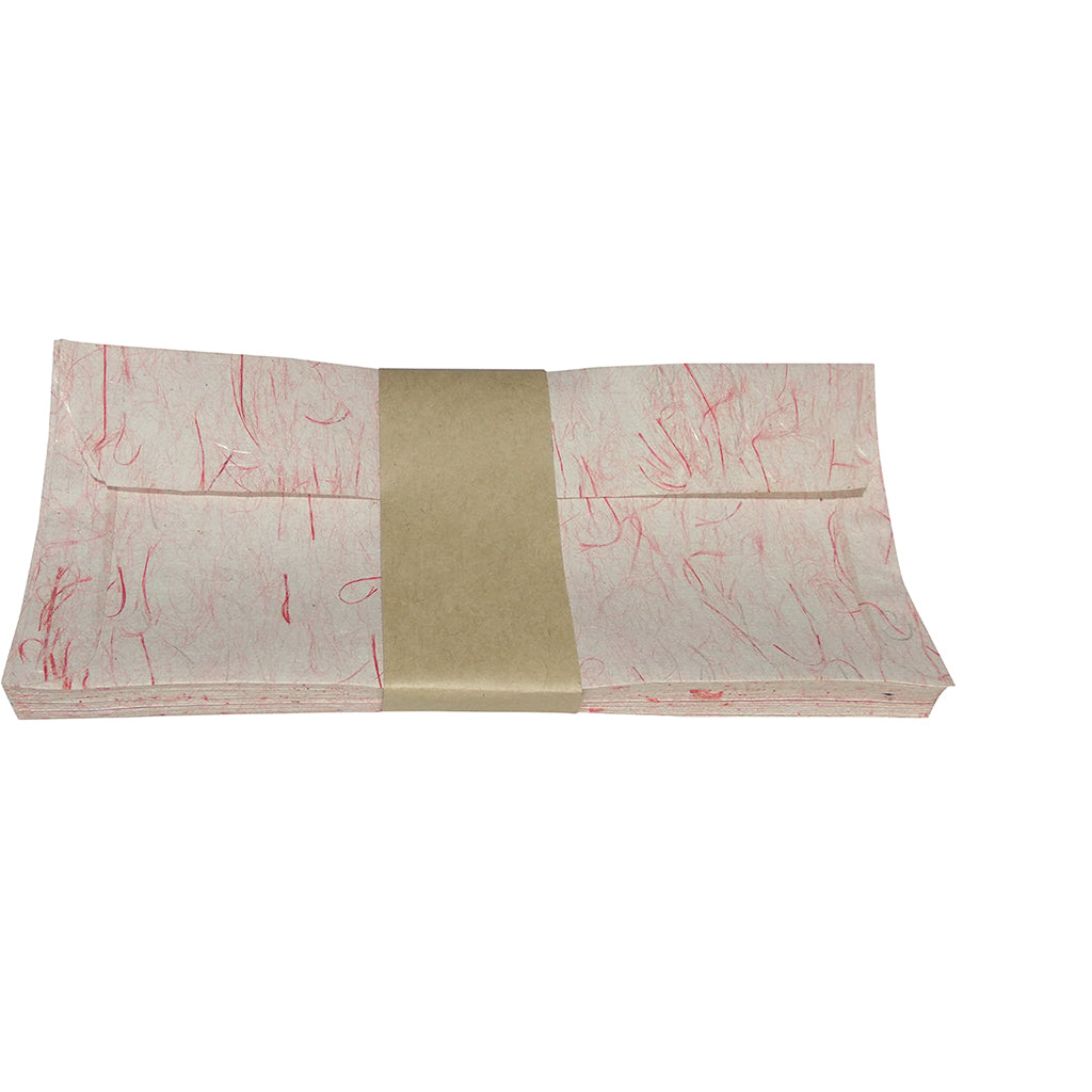 Silky Envelopes 7 x 3.3 (A set of 25) Handmade from Khadi (Cotton Waste) Paper