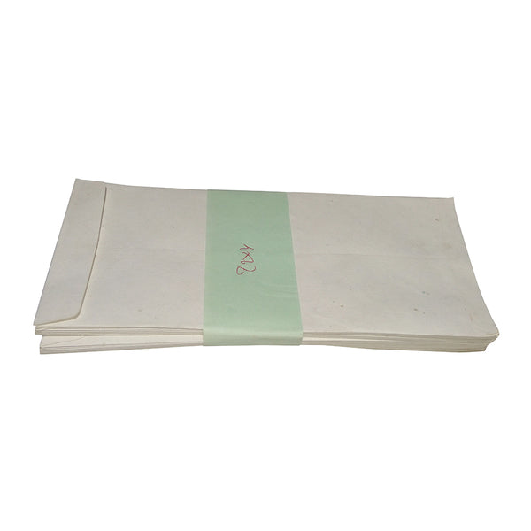 White Cover 11 x 5 (A set of 50) Side Open Handmade from Khadi (Cotton Waste) Paper