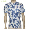 Organic herbal dyed Cambric men's shirt (Chinese Tie n Dye)  half sleeve