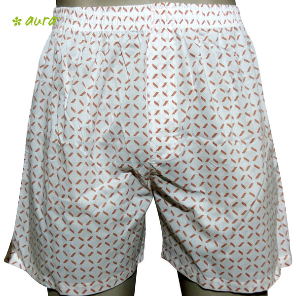 Organic herbal dyed unisex innerwear boxer dash print cambric