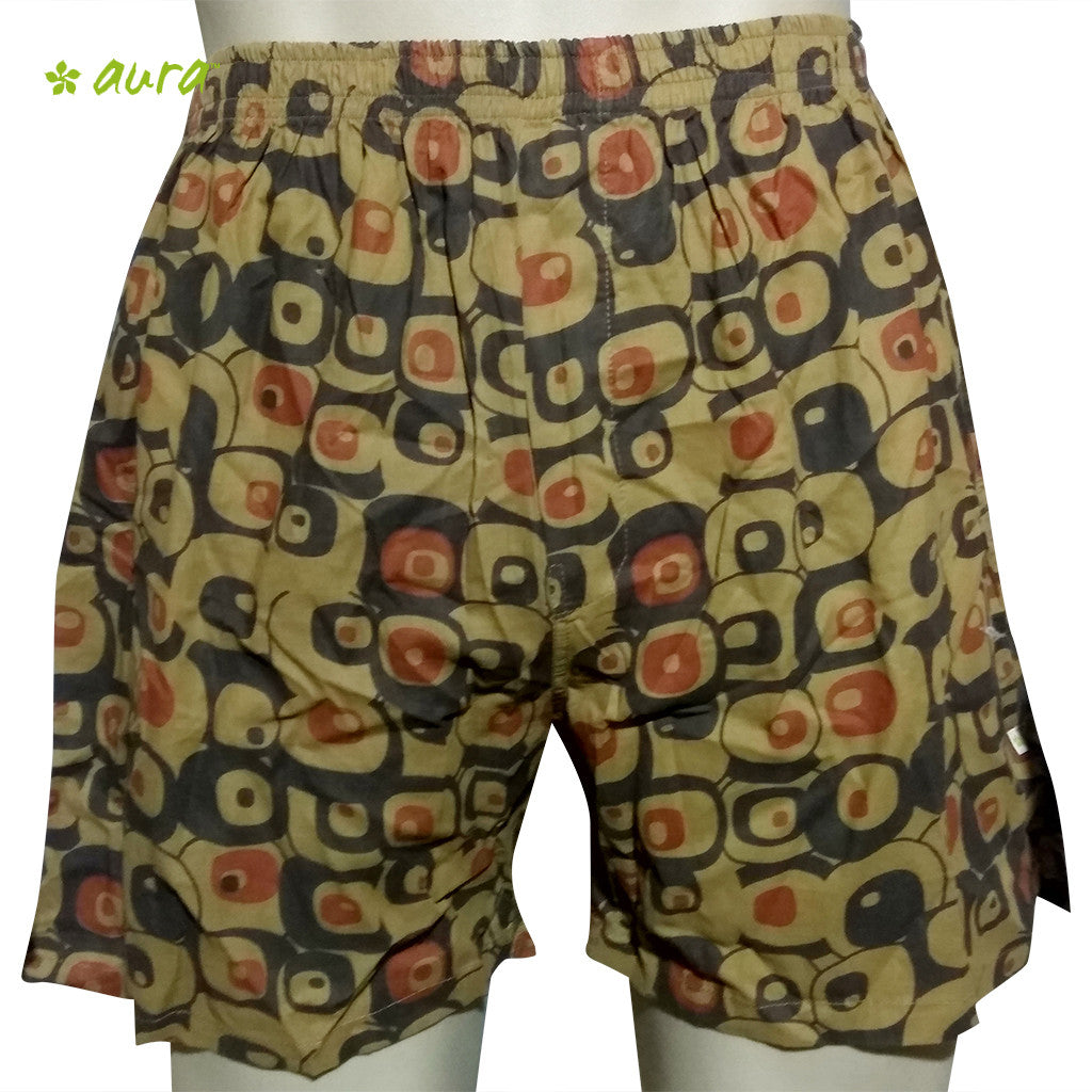 Organic herbal dyed unisex innerwear boxer retro dot print cambric (2 colours)