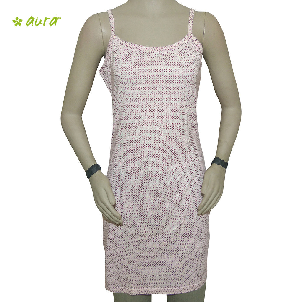 Organic herbal dyed women's innerwear camisole long galaxy print knit