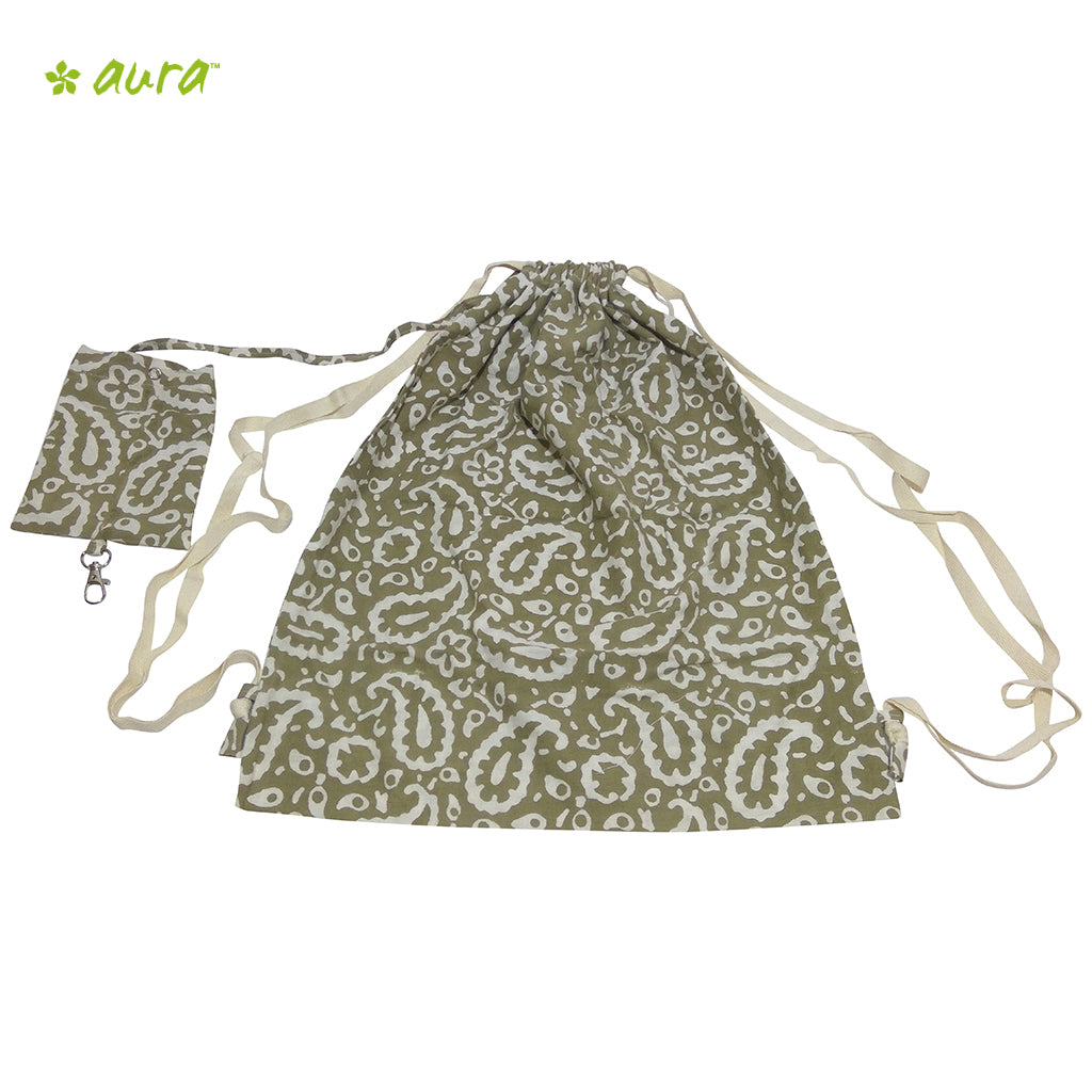 Organic herbal dyed  corporate bag kari block print