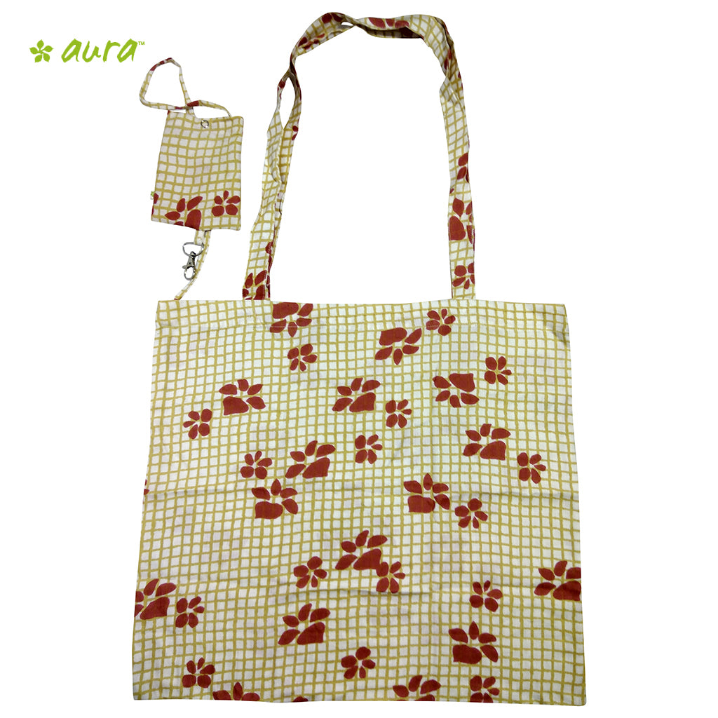 Organic herbal dyed jolla bag coube flower print with cover
