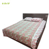 Organic Herbal Dyed Double Bed Sheet Popline Blosam of Charm Red