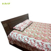 Organic Herbal Dyed Double Bed Sheet Popline Blosam of Charm Red