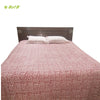 Organic Herbal Dyed Double Bed Sheet Popline Keri Block Print Red