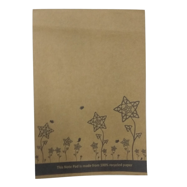 Waste TetraPak Recycled Notepad Brown Unbleached A5 - 40 pages