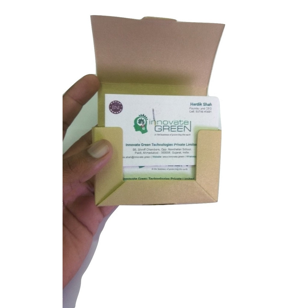Recycled Hand Made Paper Visiting Card enclosure box (60 to 100 Cards depending on thickness) set of 10