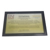 Recycled Paper Certificate / Testimonial with frame