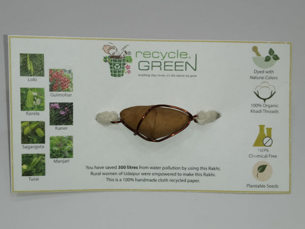 Plantable Rakhis - 100% organic cotton khadi hand spun threads natural coloured no chemical Kaner