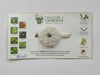 Plantable Rakhis - 100% organic cotton khadi hand spun threads natural coloured no chemical - Bhindi seed white base knitted white belt