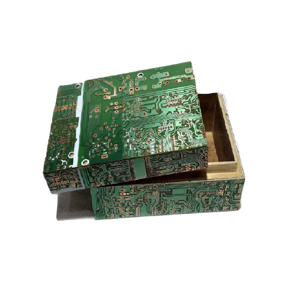 A beautiful Gift Box-Rectangle Box made out of computer Circuit- saving land pollution