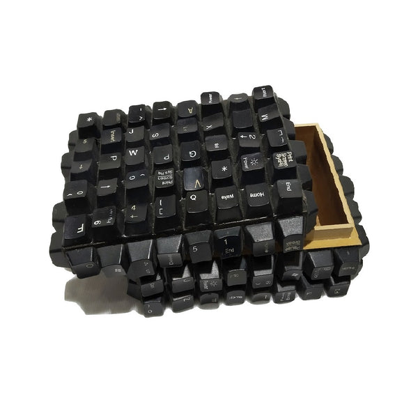 A beautiful Gift Box – Rectangle Black box made out of computer keyboard keys - saving land pollution