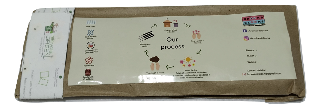 Ahmedabad Temple Flower Recycled Insense Sticks