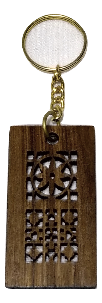 Upcycled Wood Keychain Small