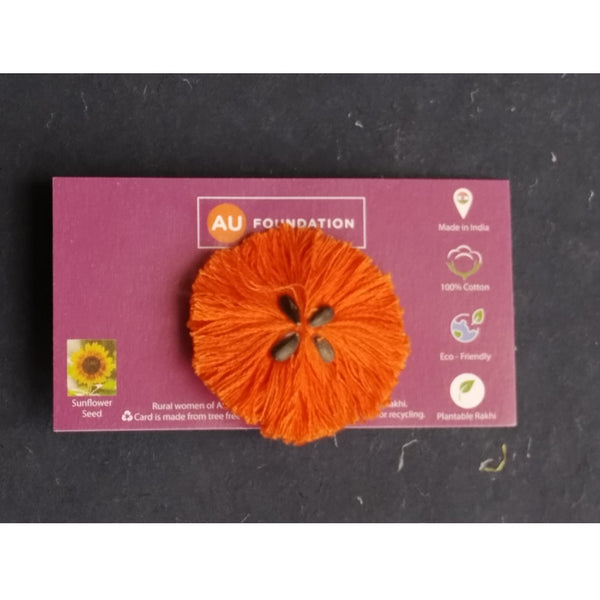 Customized Plantable Rakhi with Base Card (Paper Recycled Mill Made 240 GSM 5.5" x 3)"