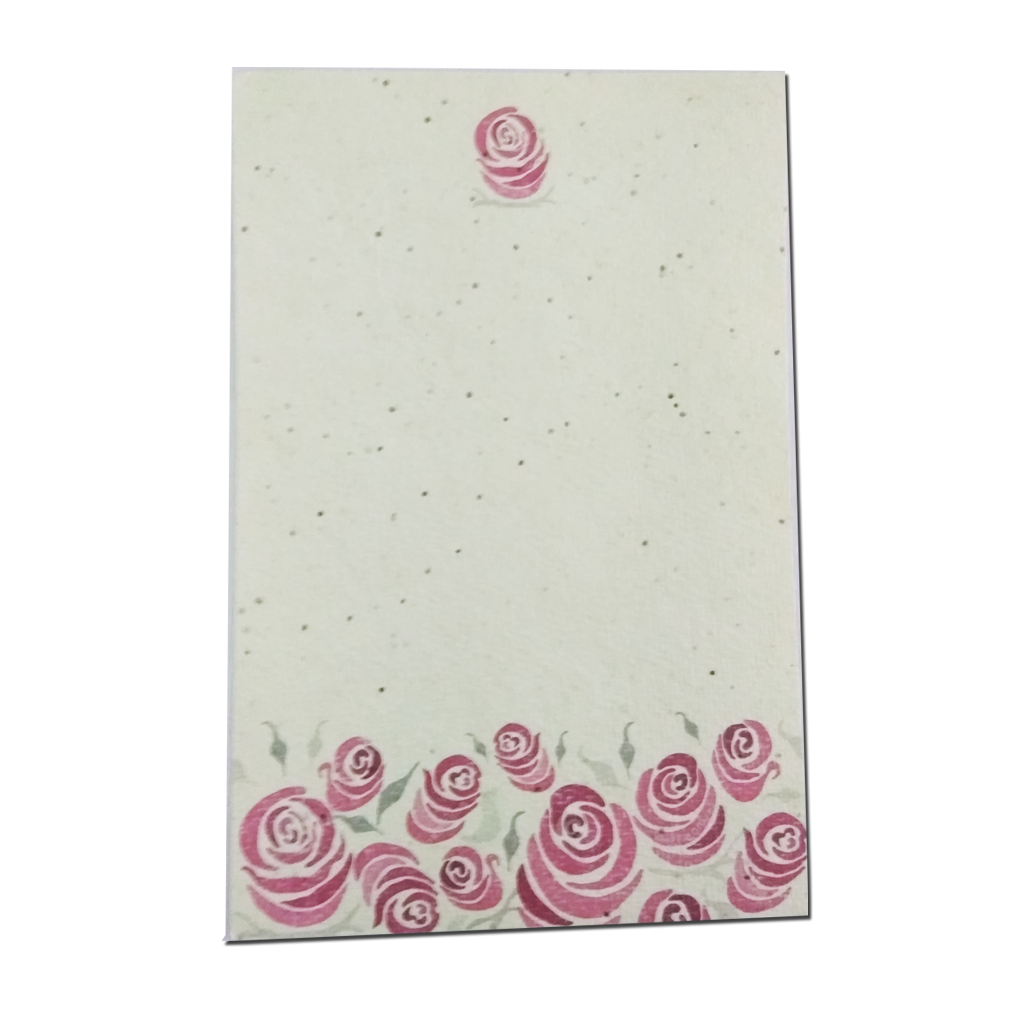 Recycled Plantable Paper Invitation Cards with Beautiful Designs with Cover 9 x 6 inches - MOQ 100 Cards