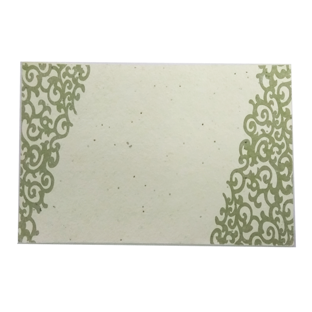 Recycled Plantable Paper Invitation Cards with Beautiful Designs with Cover 9 x 6 inches - MOQ 100 Cards