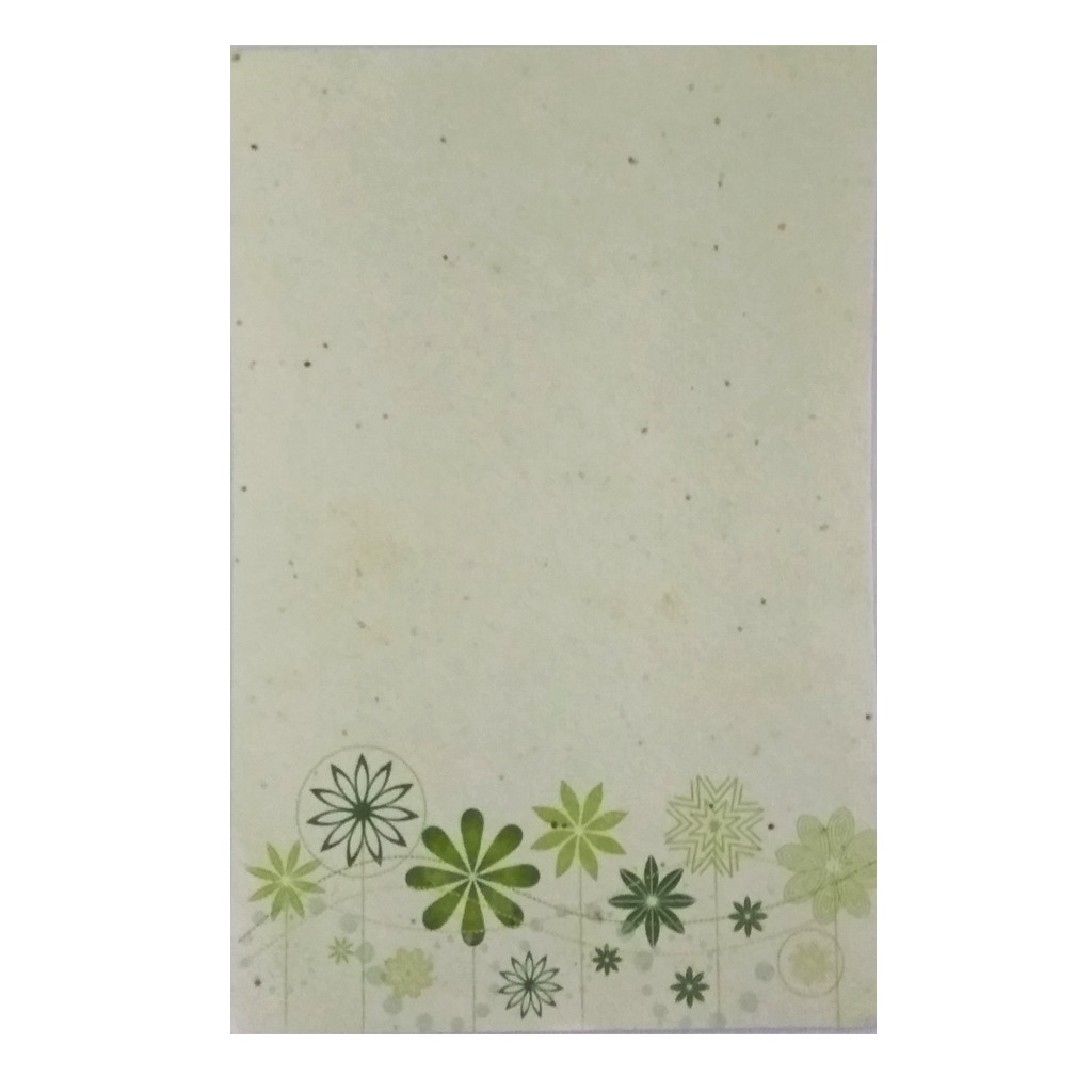 Recycled Plantable Paper Invitation Cards with Beautiful Designs with Cover 9 x 6 inches - MOQ 100 Cards