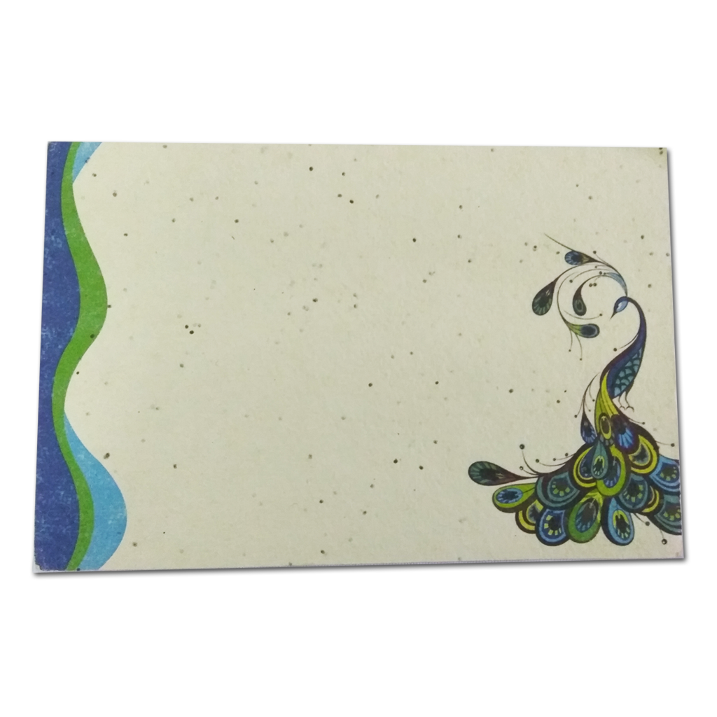 Recycled Plantable Paper Invitation Cards with Beautiful Designs with Cover 9 x 6 inches - MOQ 100 Cards