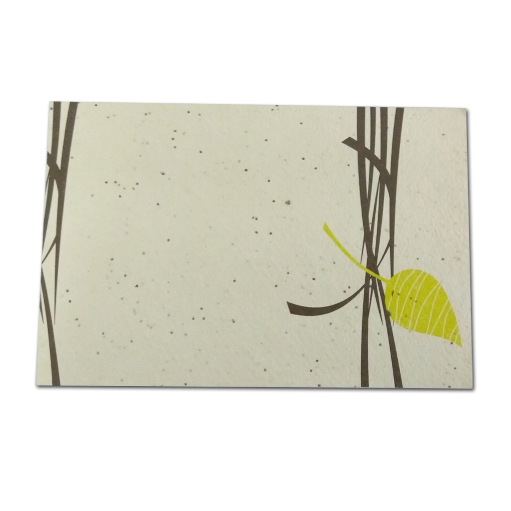 Recycled Plantable Paper Invitation Cards with Beautiful Designs with Cover 9 x 6 inches - MOQ 100 Cards