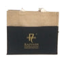 Set of 100 Eco friendly Jute carry Bag with hand carry handles, external pocket, branding with golden media print