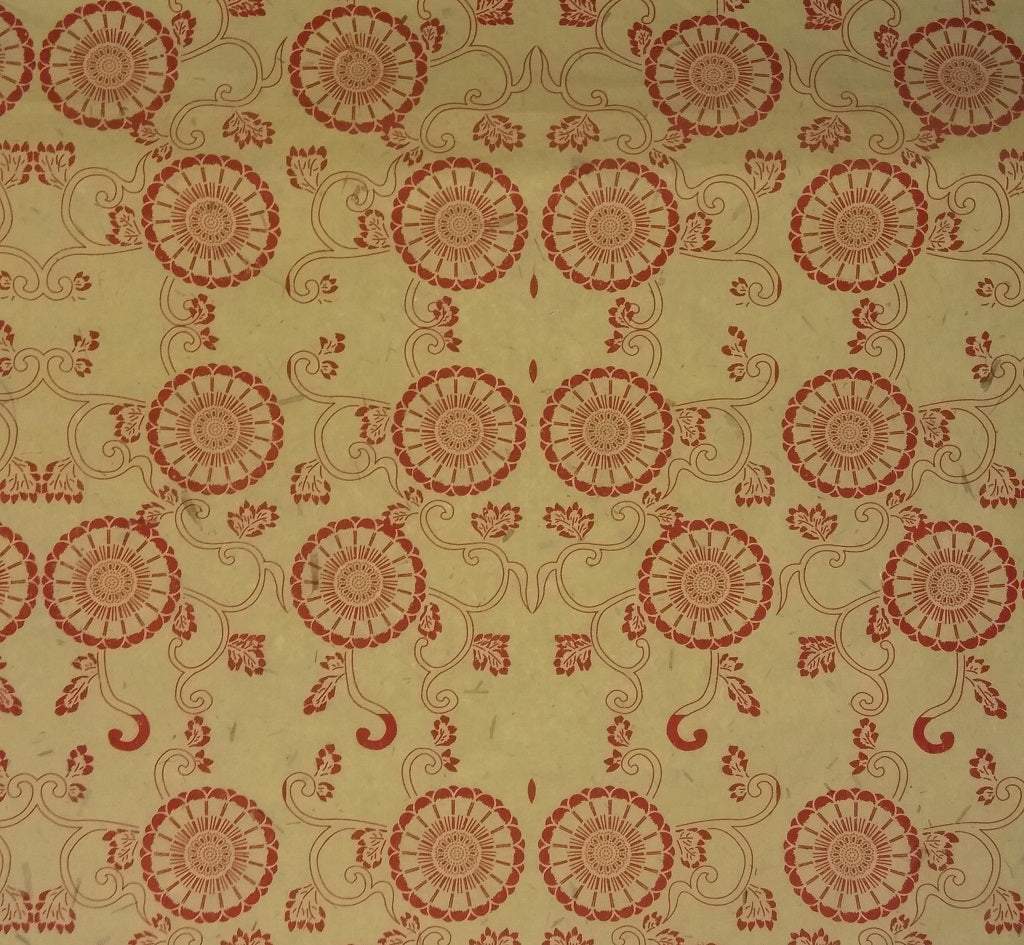 Gift Wrapping Wrappaper - Light Yellow with Circle Print