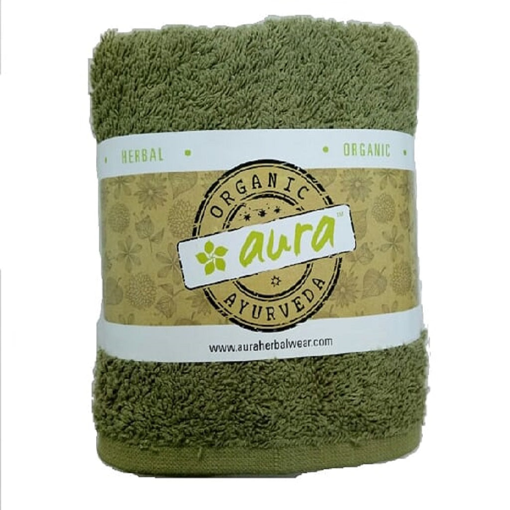 Organic Herbal Dyed Hand Towel Cotton Terry Fabric 16" x 24"