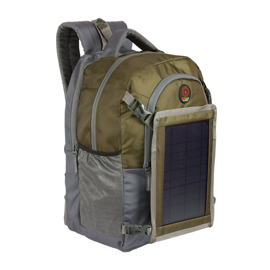 Solar Laptop Backpack L001 with solar panel, battery bank and mobile charger (Sunlast)
