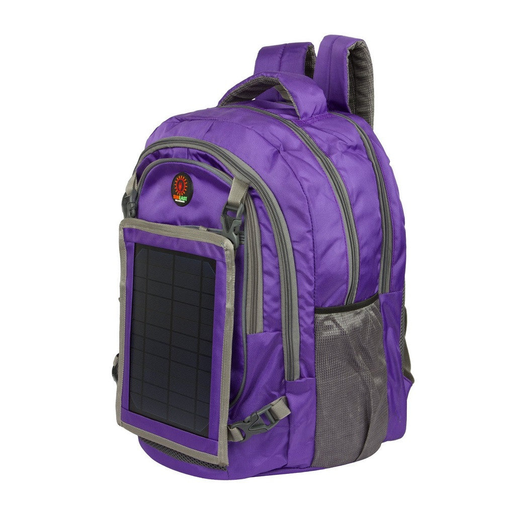 Solar Laptop Backpack L003 with solar panel, battery bank and mobile charger (Sunlast)