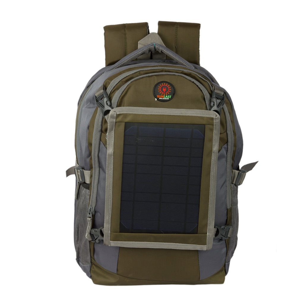 Solar Laptop Backpack L005 with solar panel, battery bank and mobile charger (Sunlast)