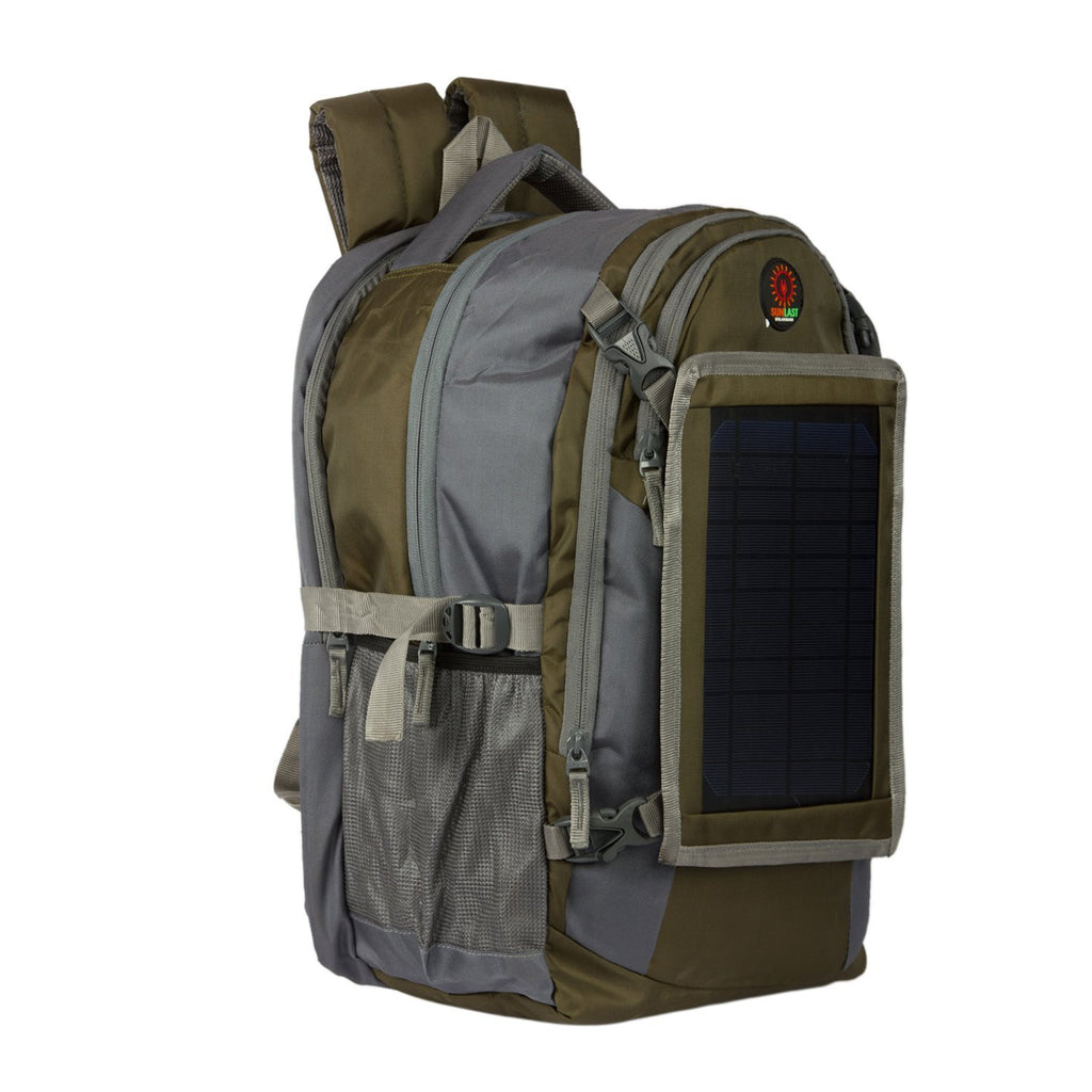 Solar Laptop Backpack L005 with solar panel, battery bank and mobile charger (Sunlast)