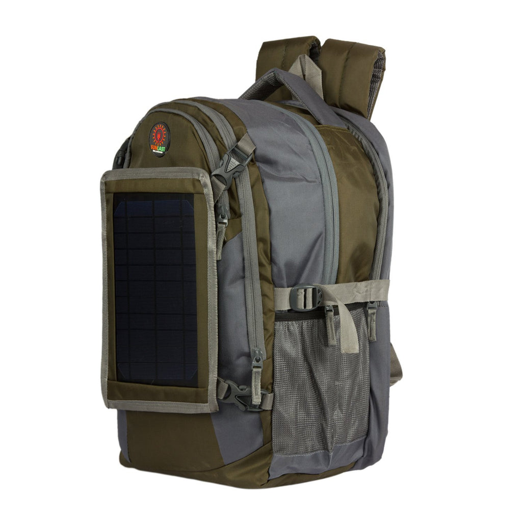 Solar Laptop Backpack L005 with solar panel, battery bank and mobile charger (Sunlast)