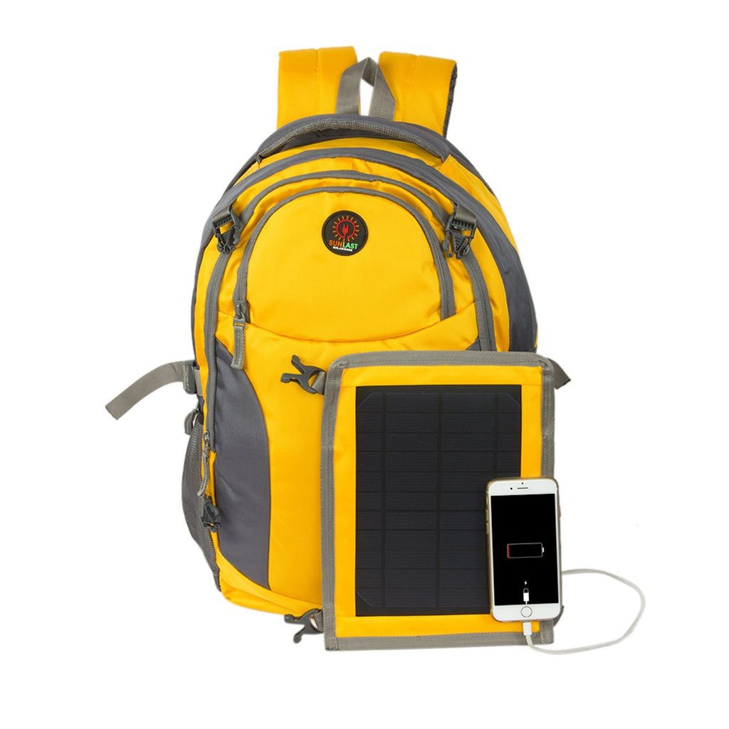 Solar Laptop Backpack L005 with solar panel, battery bank and mobile charger (Sunlast)