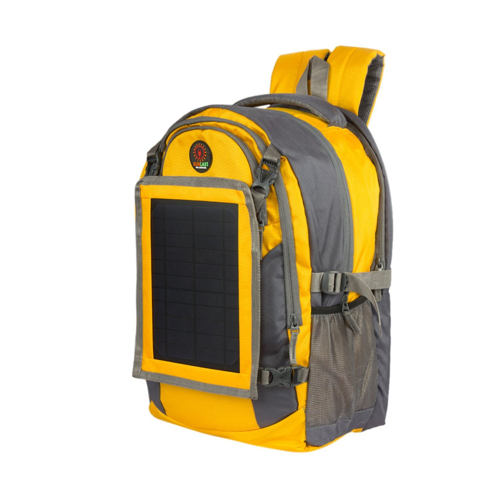 Solar Laptop Backpack L005 with solar panel, battery bank and