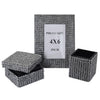 Stunning set of 3 items - Photo Frame, Decorative Box and Pen Stand - made out of waste metal nuts