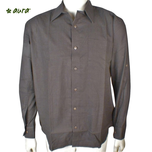 Organic herbal dyed Khadi  men's shirt  Full sleeve