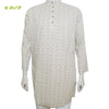 Organic herbal dyed Cambric men's Kurta (Dungarpur Chinese Flower Diamond ) Full sleeve