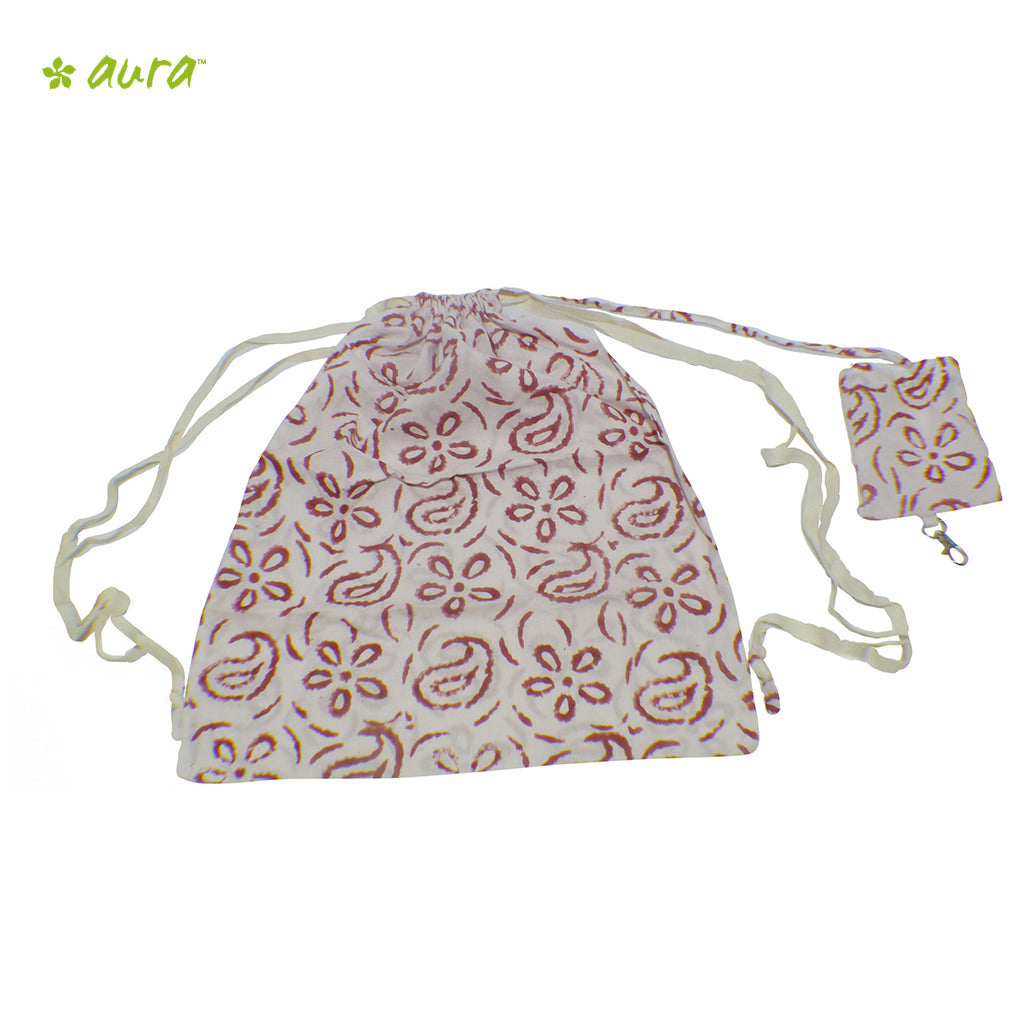 Organic herbal dyed  corporate bag kari block print