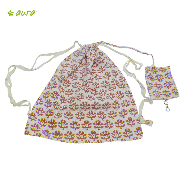 Organic herbal dyed corporate bag butta block