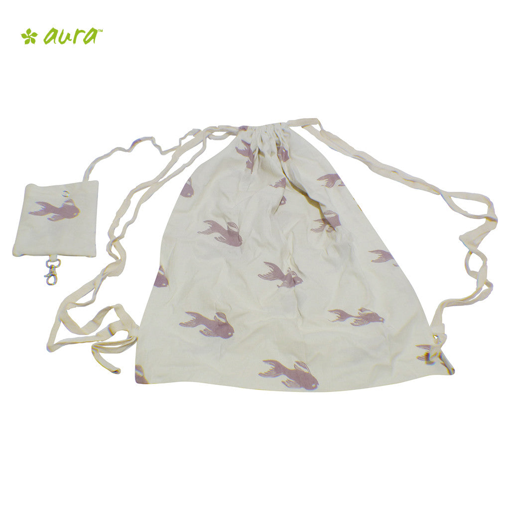 Organic herbal dyed corporate bag fish print